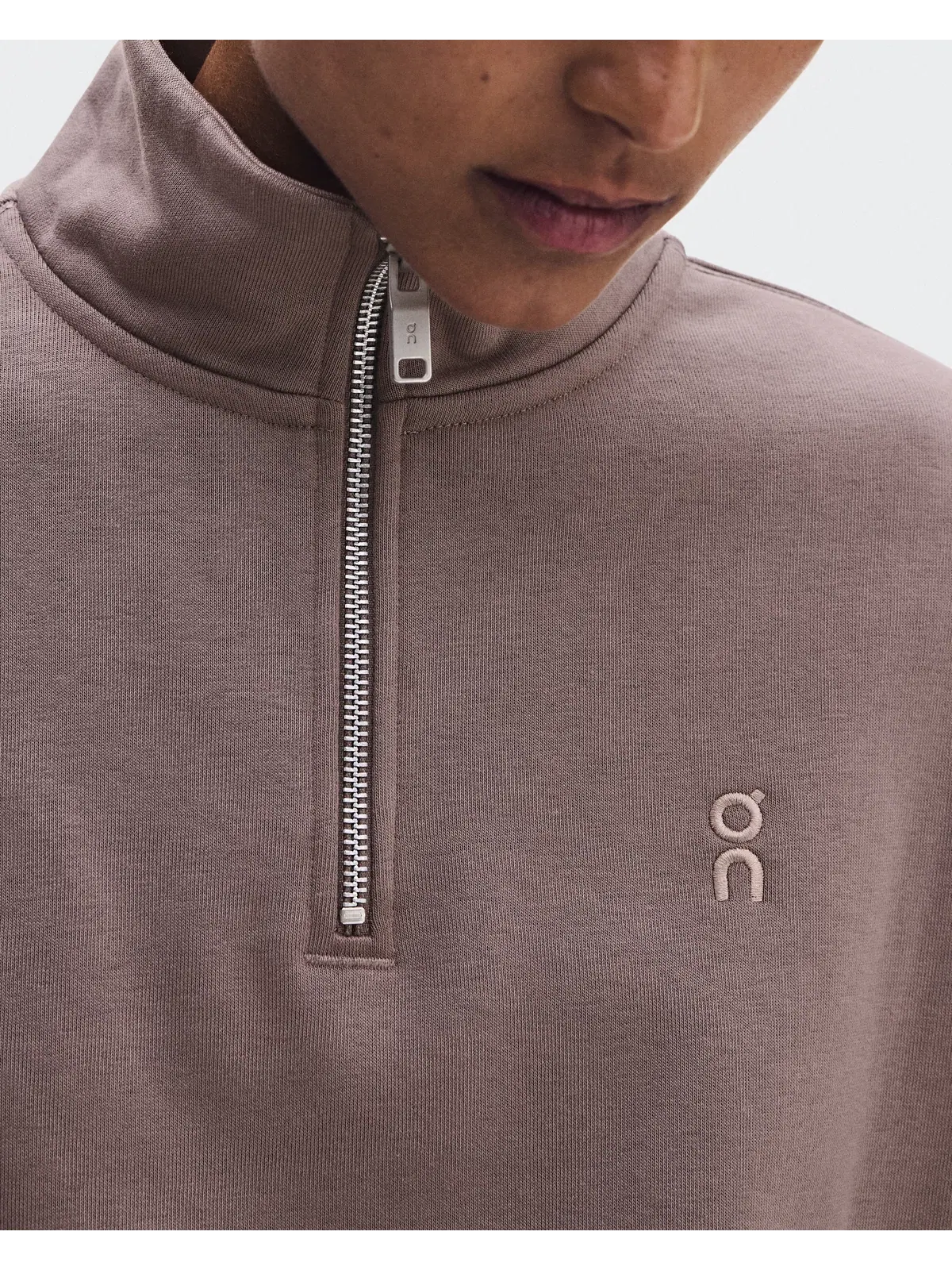 Женский свитшот с высоким воротом на молнии Club Collective 1/4 Zip On — изображение 5 из 9, гвоздичный