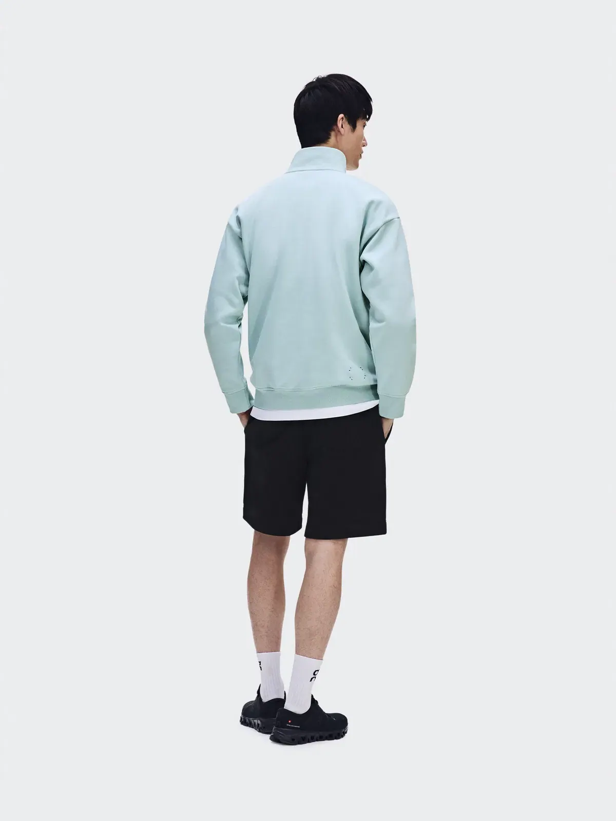 Мужской свитшот на молнии с высоким воротом Club Collective 1/4 Zip On, Brook — изображение 4 из 9, бледно-мятный