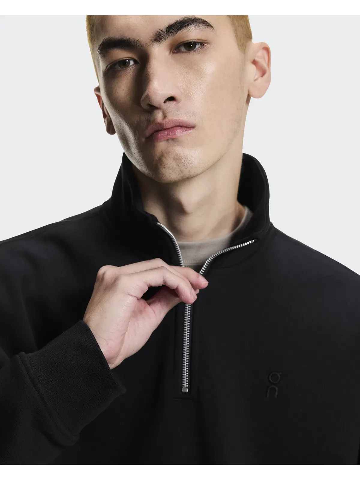 Мужской свитшот на молнии с высоким воротом Club Collective 1/4 Zip On — изображение 6 из 9, черный