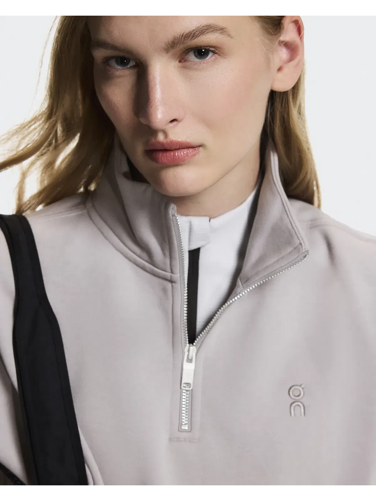 Женский свитшот на молнии с высоким воротом Club Collective 1/4 Zip On, Ore — изображение 8 из 9, землисто-коричневый