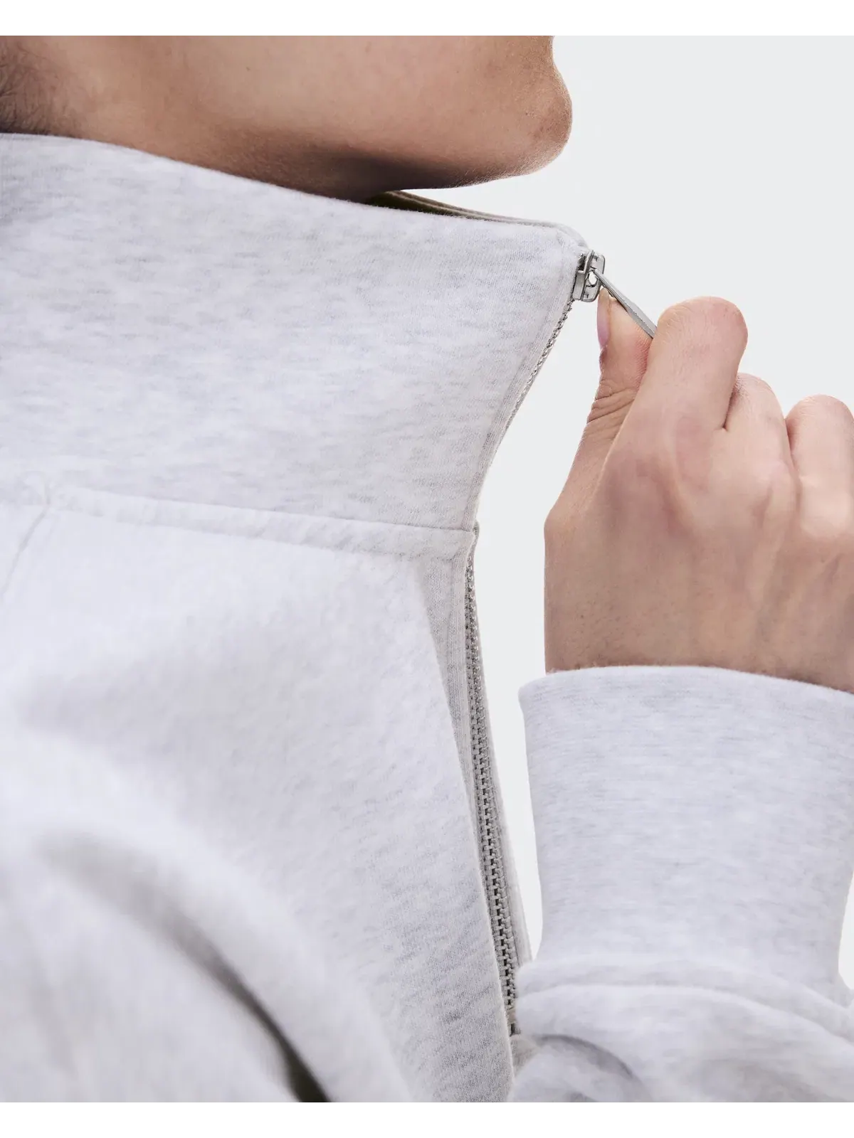 Женский свитшот на молнии с высоким воротом Club Collective 1/4 Zip On, Crater — изображение 5 из 9, землисто-серый