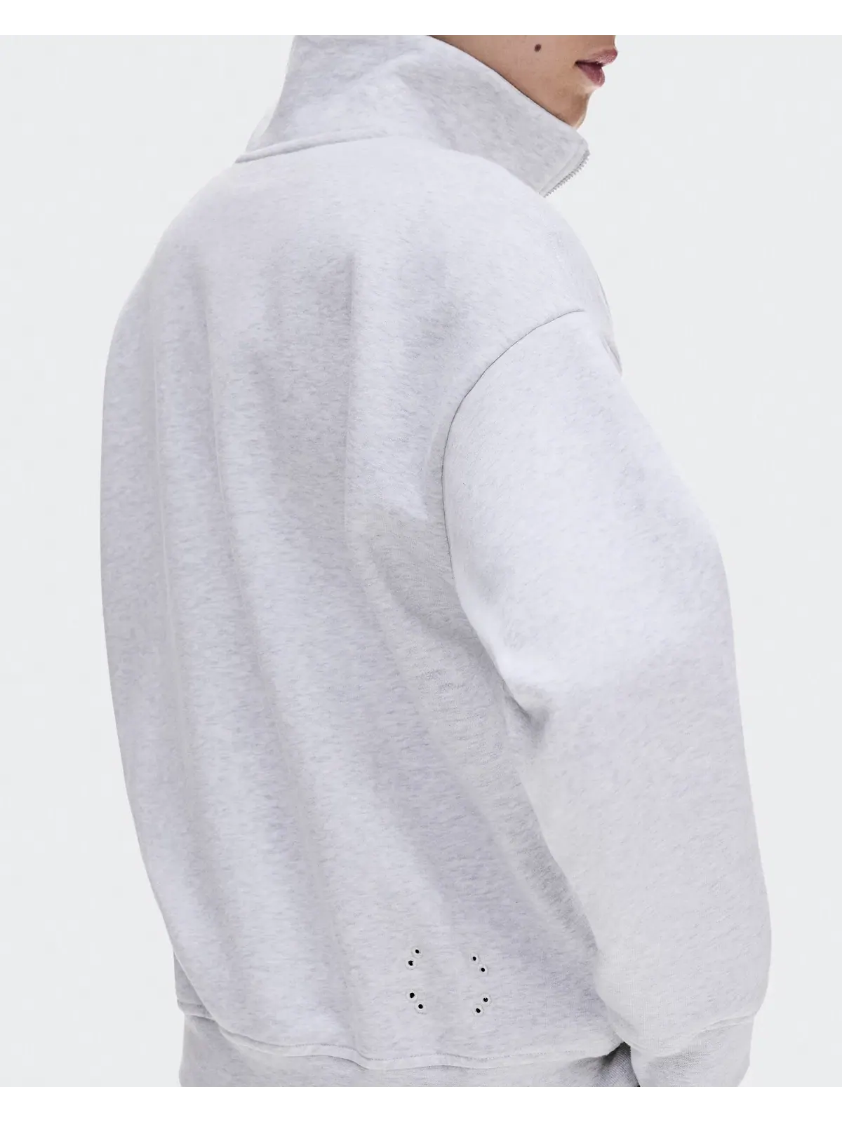 Женский свитшот на молнии с высоким воротом Club Collective 1/4 Zip On, Crater — изображение 6 из 9, землисто-серый