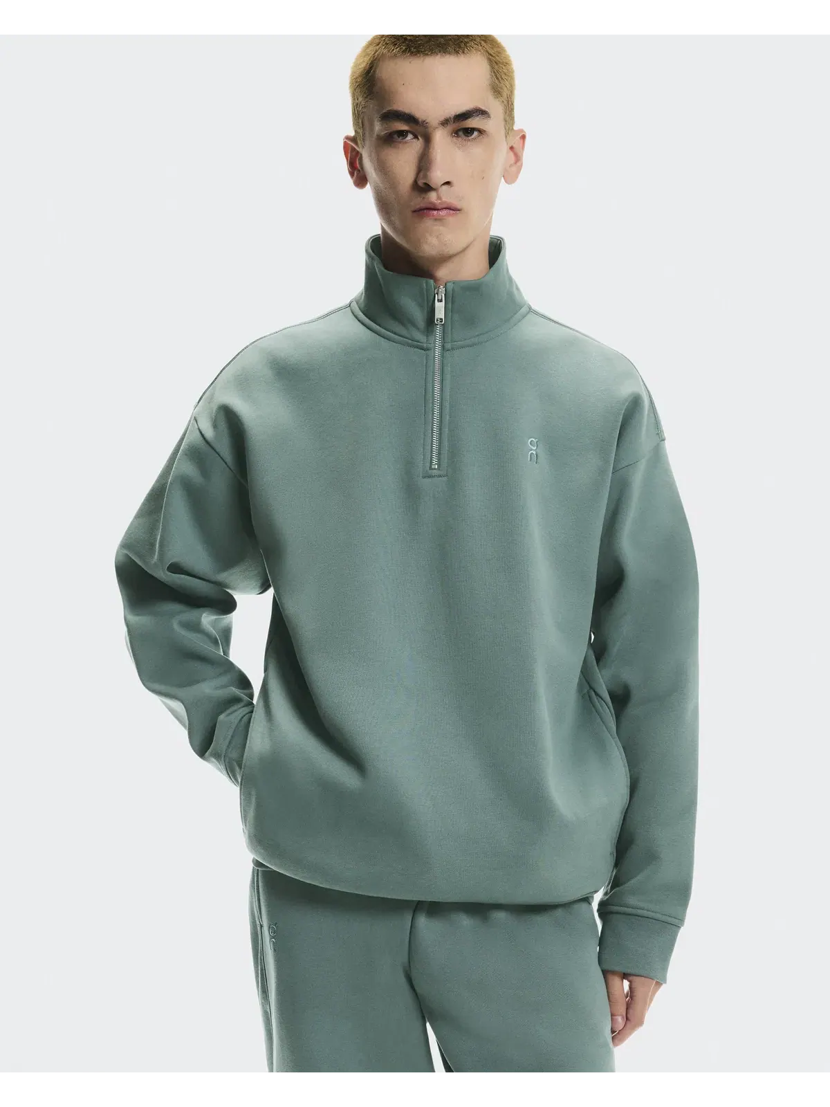 Мужской свитшот на молнии с высоким воротом Club Collective 1/4 Zip On — изображение 4 из 9, приливной