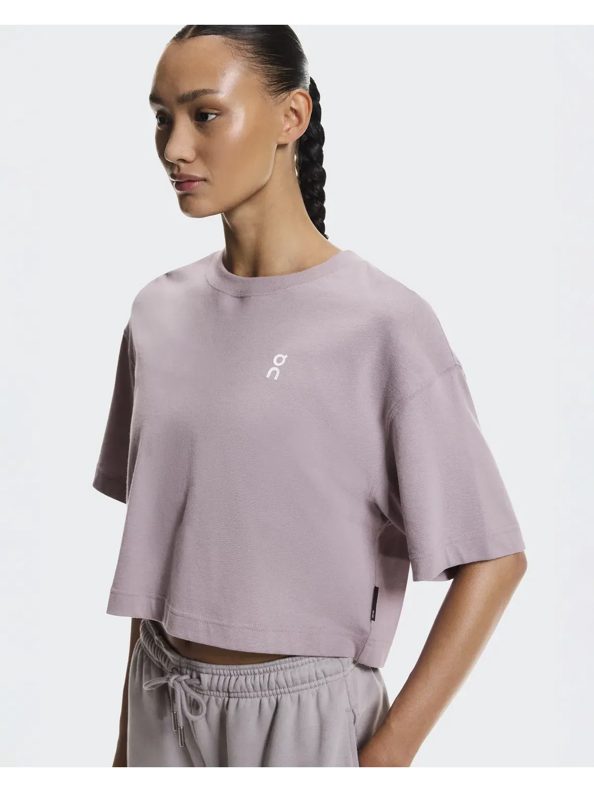 Женская футболка свободного кроя с принтом Club Boxy-T On, Heron — изображение 6 из 8, светло-серый