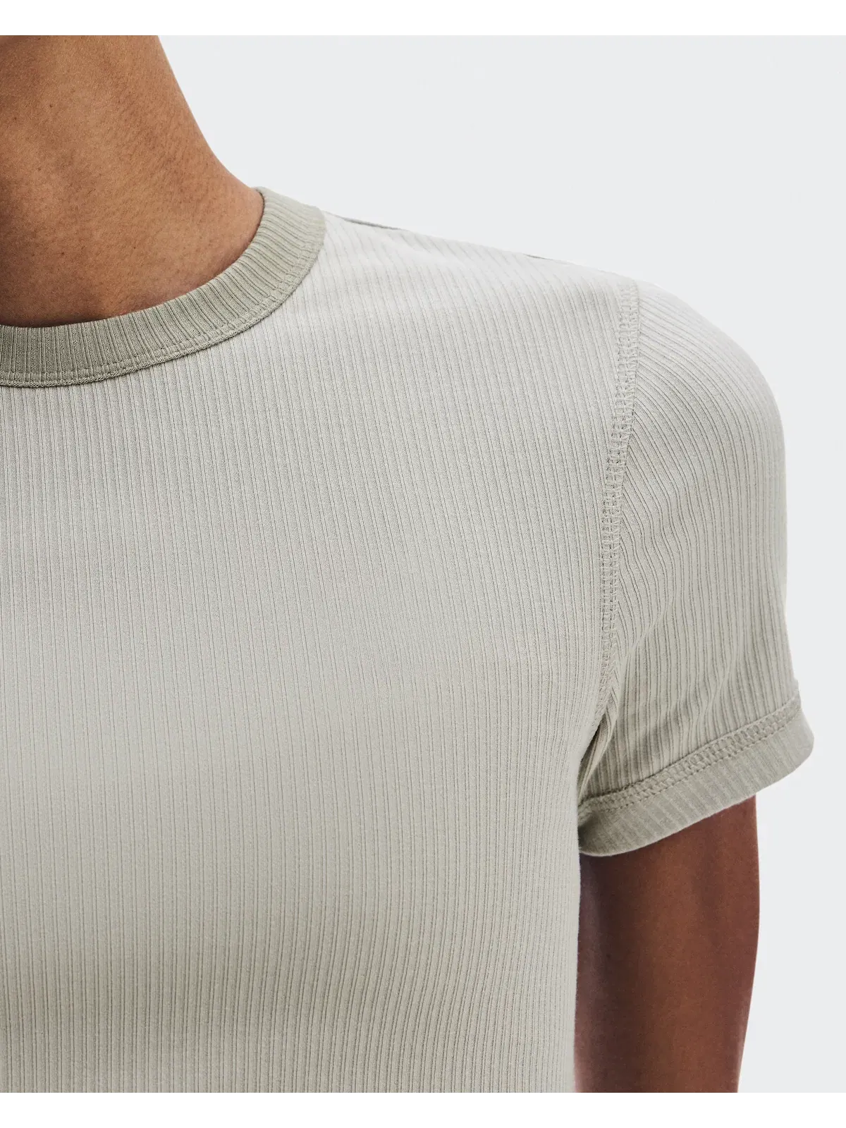 Женская футболка с принтом All-Day Ribbed T-Shirt On, Brume — изображение 7 из 9, дымчато-серый