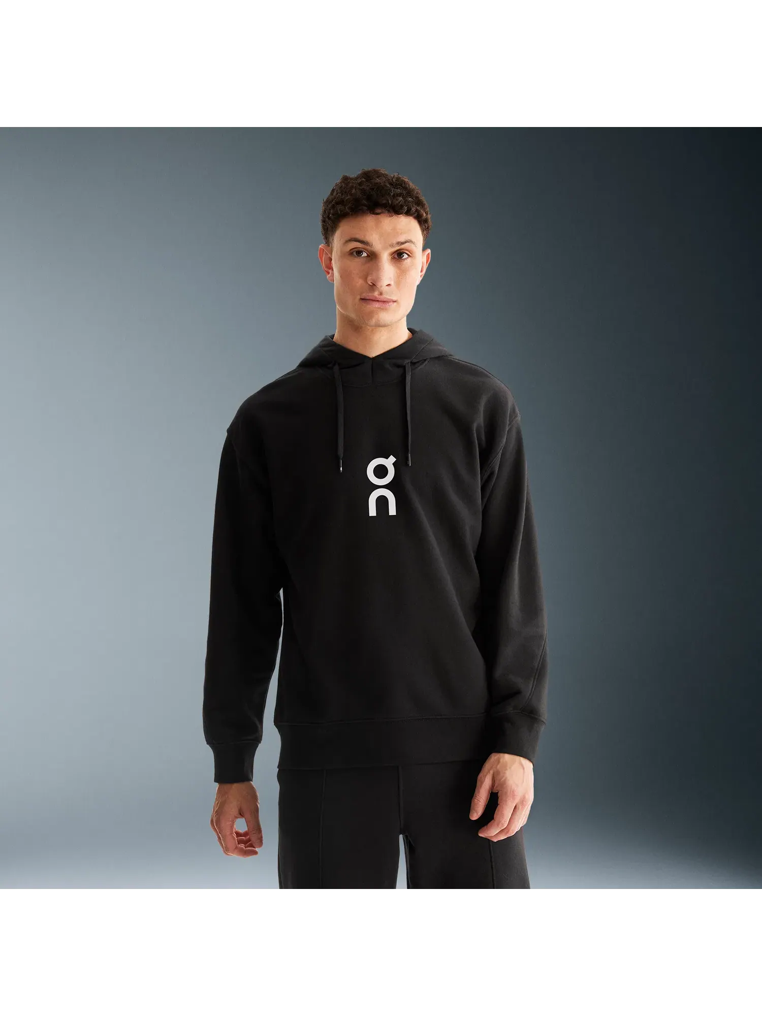 Мужское худи с капюшоном свободного кроя Club Hoodie On — изображение 6 из 6, черный