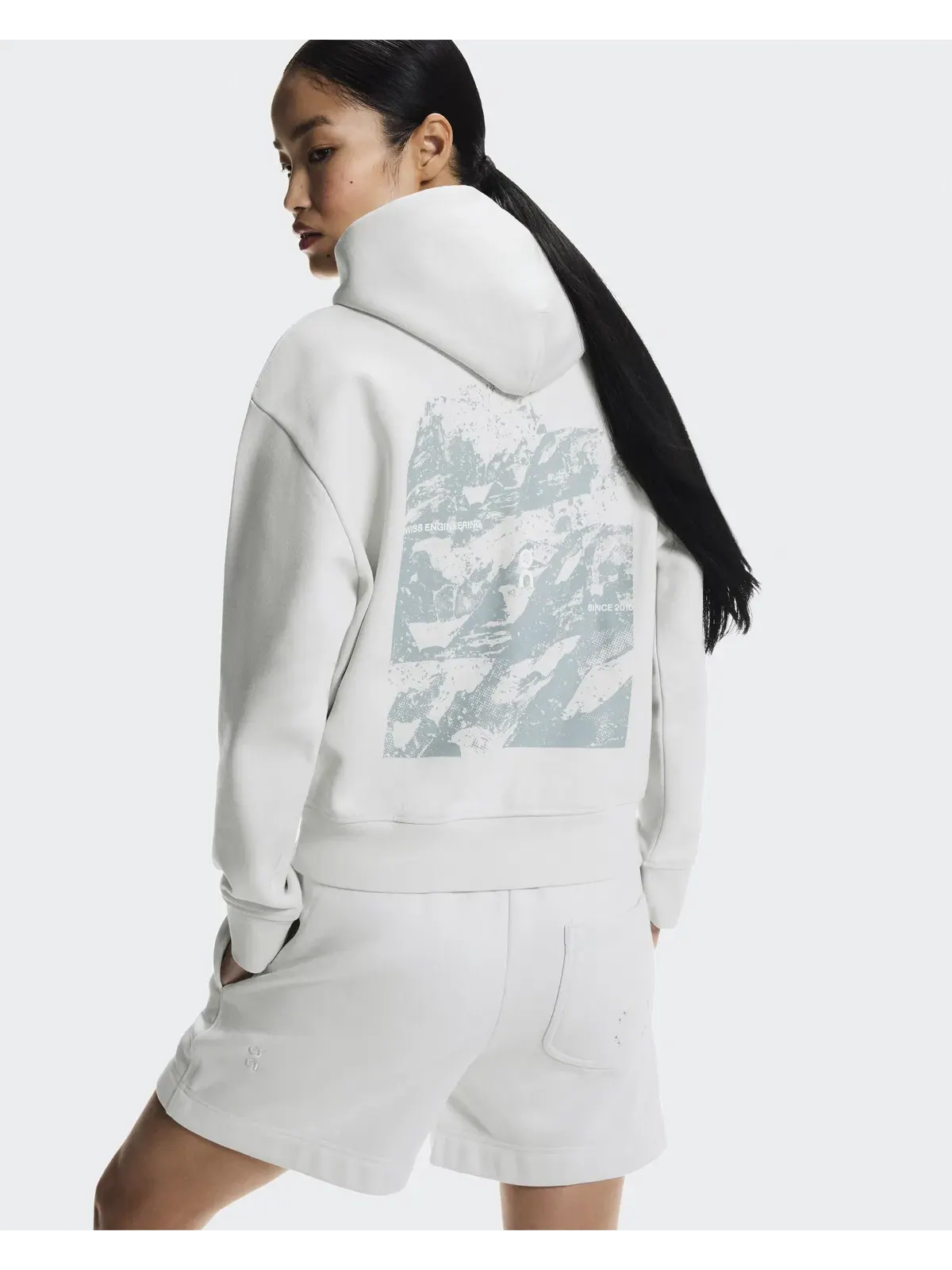 Женское худи с принтом гор Club Collective Hoodie Geo On, Iceberg — изображение 5 из 9, льдисто-голубой