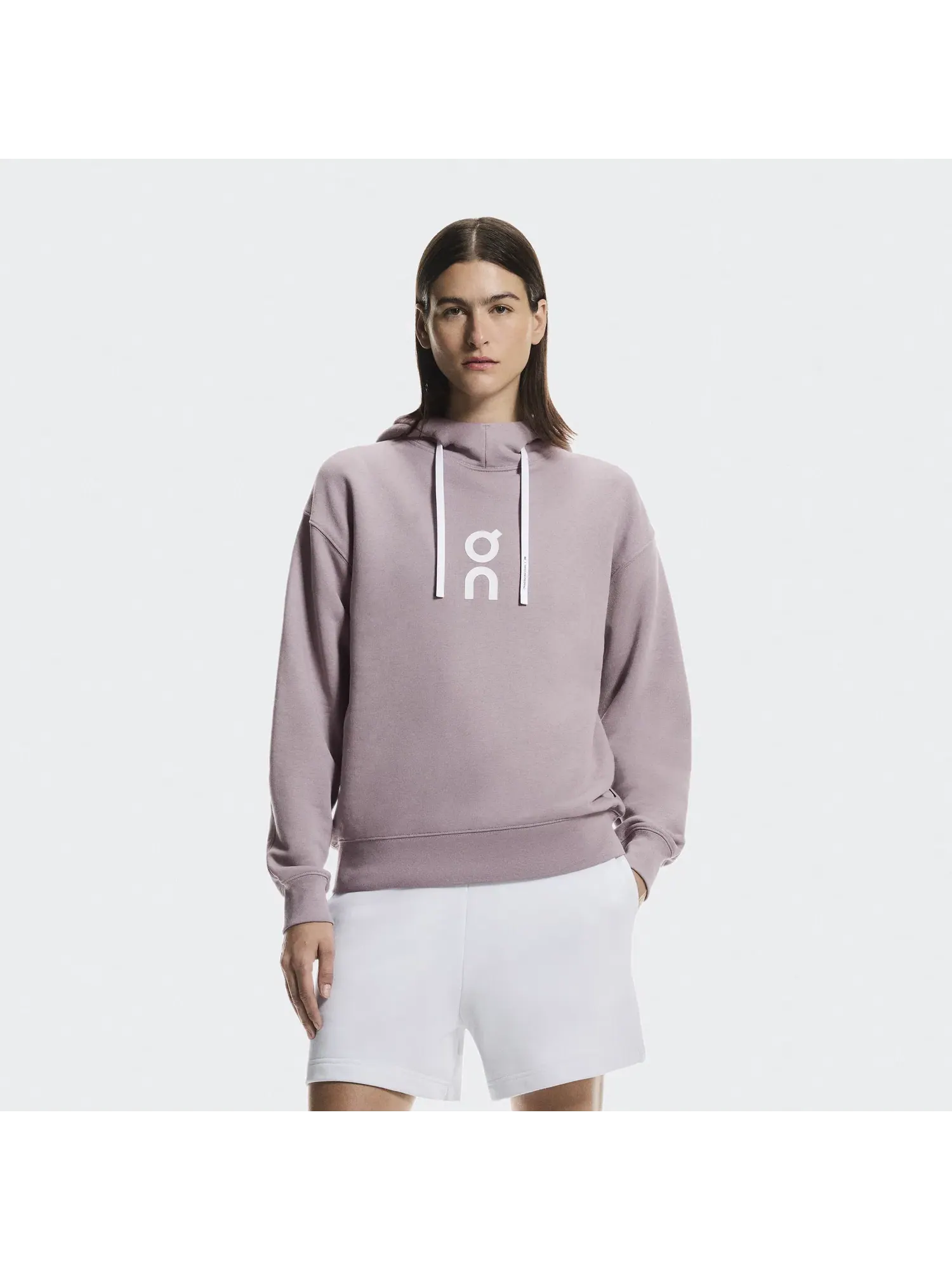 Женское худи свободного кроя с капюшоном Club Hoodie On, Heron — изображение 10 из 10, светло-серый