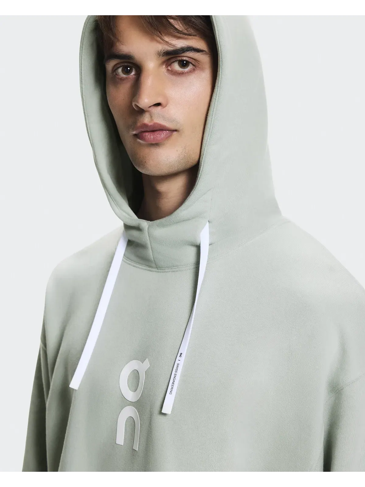 Мужское худи с капюшоном свободного кроя Club Hoodie On — изображение 6 из 8, минеральный