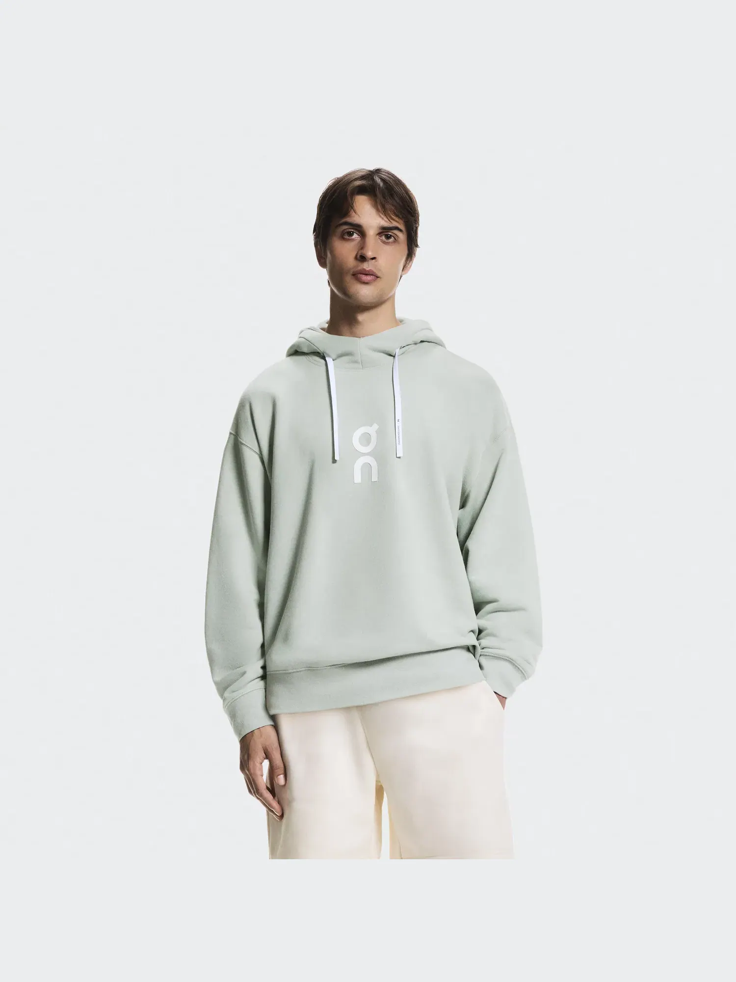 Мужское худи с капюшоном свободного кроя Club Hoodie On — изображение 8 из 8, минеральный