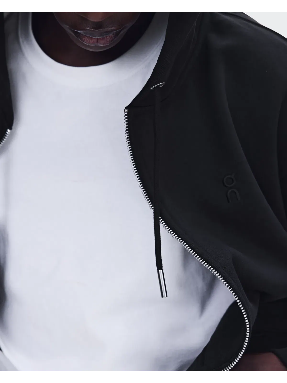 Мужское худи на молнии с вышивкой Club Collective Full Zip Hoodie On — изображение 7 из 10, черный