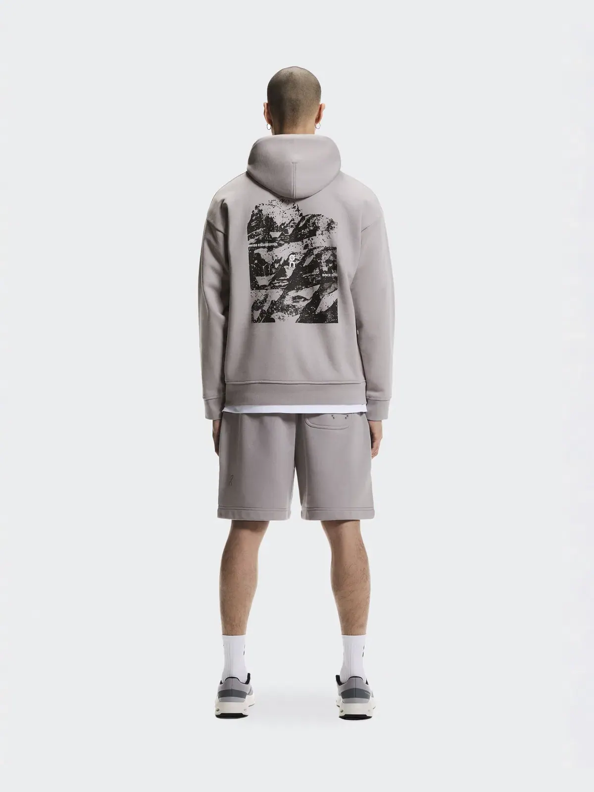 Мужское худи с принтом гор Club Collective Hoodie Geo On, Ore — изображение 3 из 8, землисто-коричневый