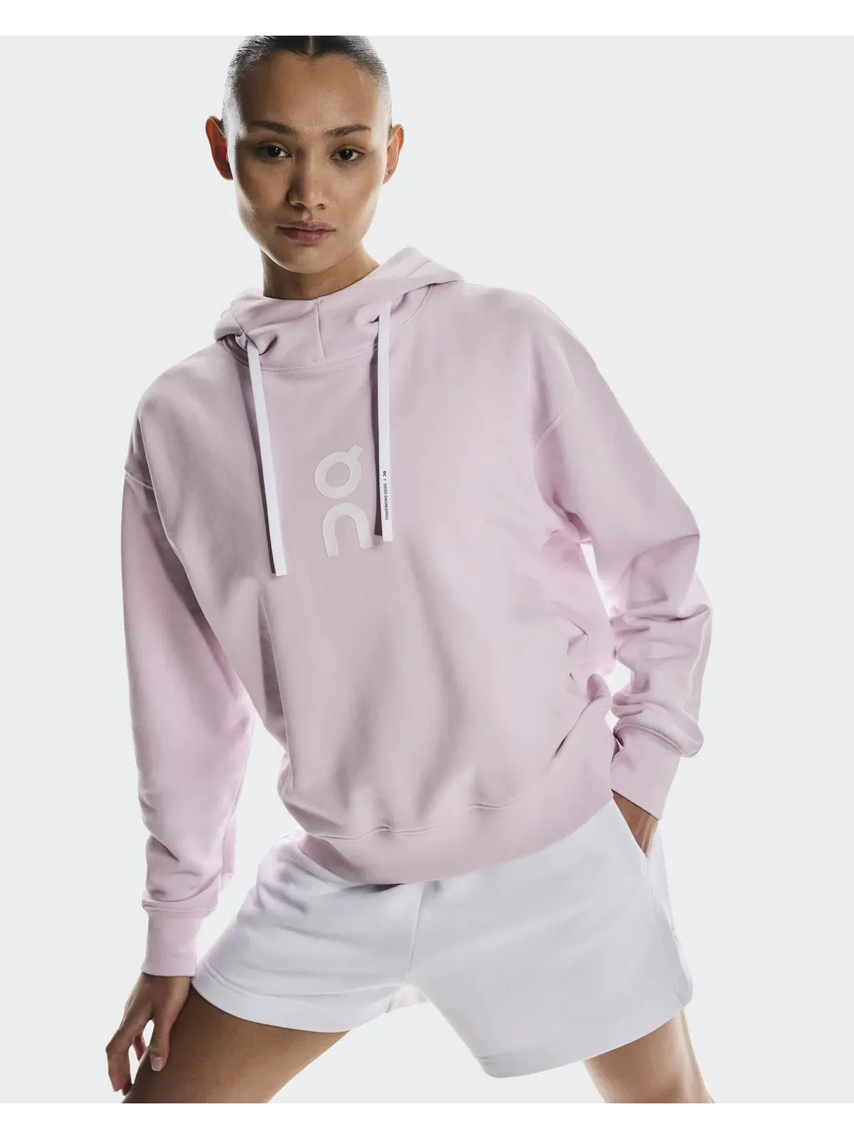 Женское худи с капюшоном свободного кроя Club Hoodie On — изображение 4 из 7, орхидейный
