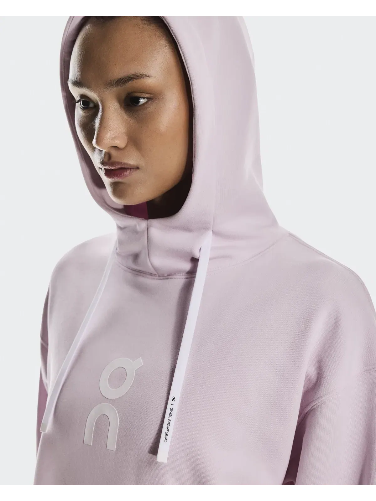 Женское худи с капюшоном свободного кроя Club Hoodie On — изображение 5 из 7, орхидейный