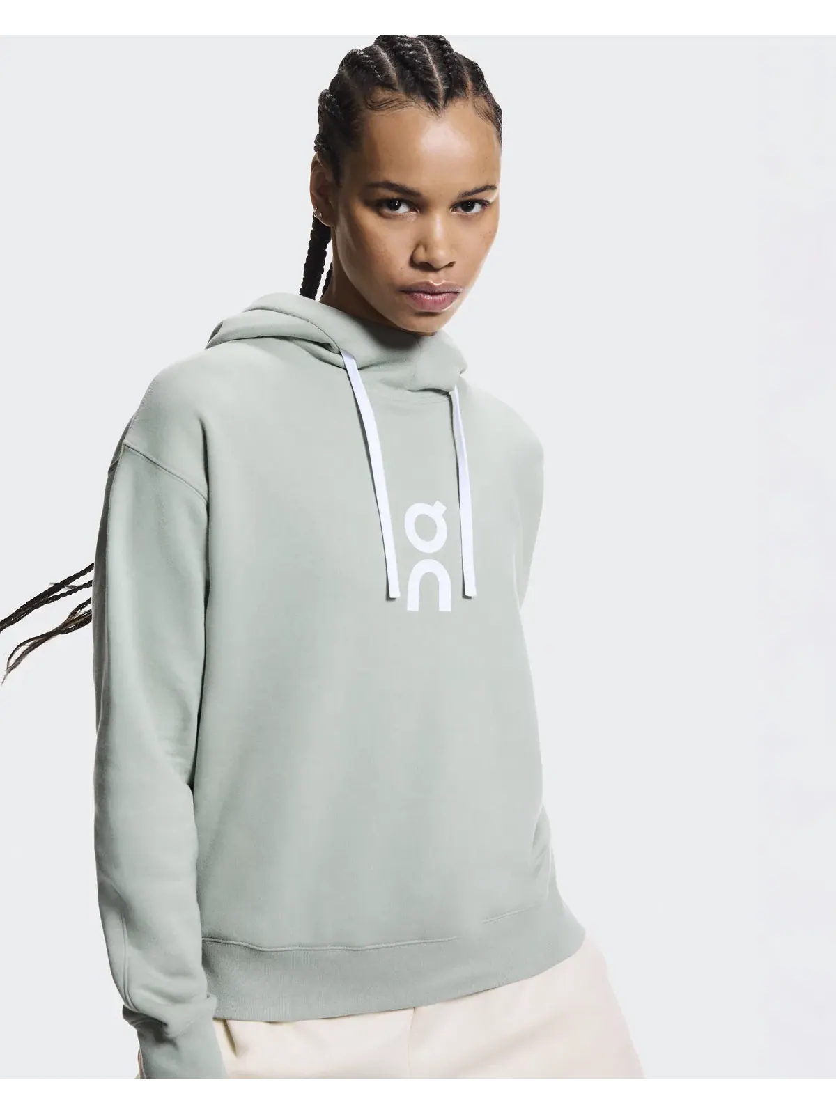 Женское худи свободного кроя Club Hoodie On — изображение 4 из 8, минеральный