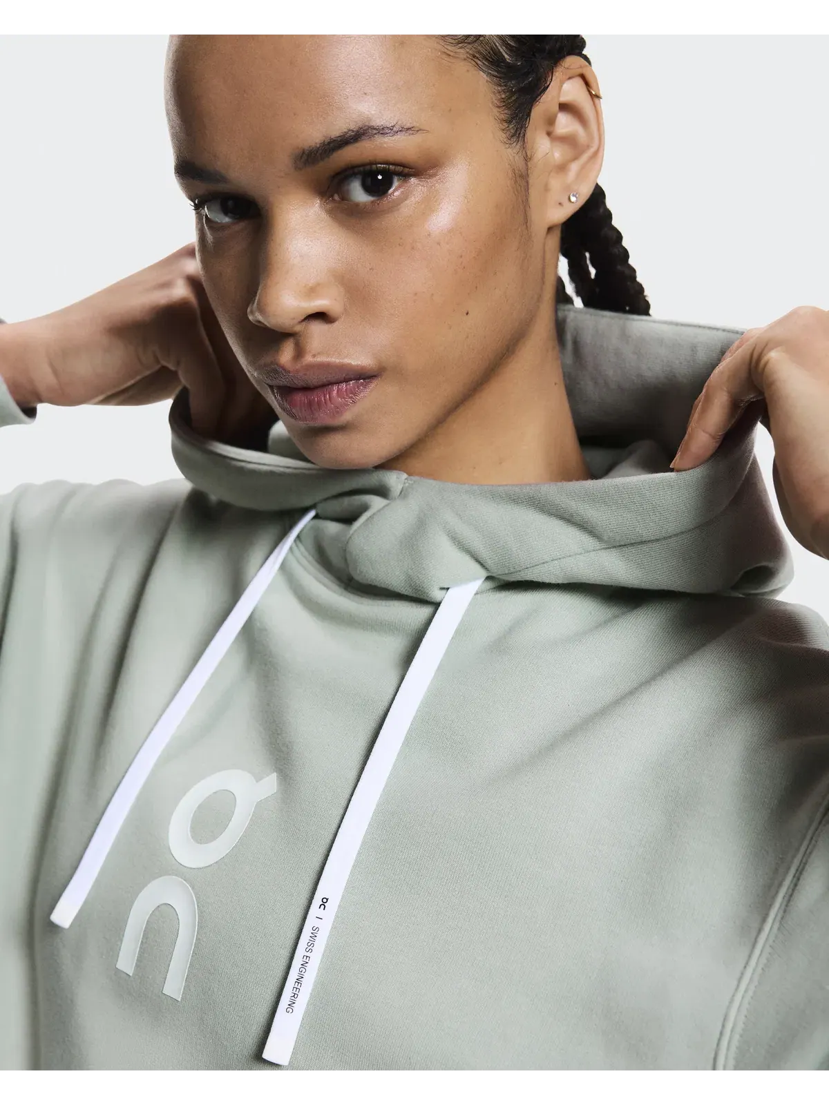 Женское худи свободного кроя Club Hoodie On — изображение 7 из 8, минеральный