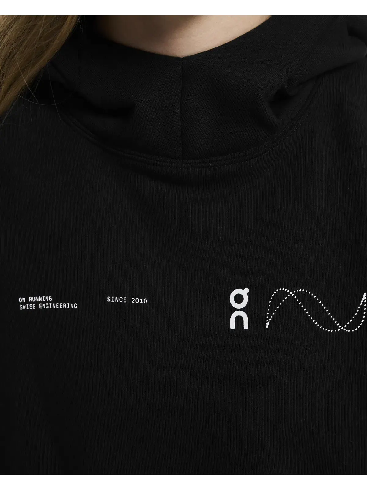 Женское худи с принтом Club Hoodie Avant On — изображение 8 из 9, черный