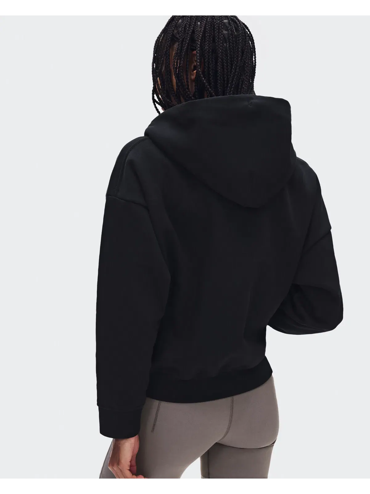 Женское худи на молнии с вышитыми логотипами Club Collective Full Zip Hoodie On — изображение 3 из 5, черный