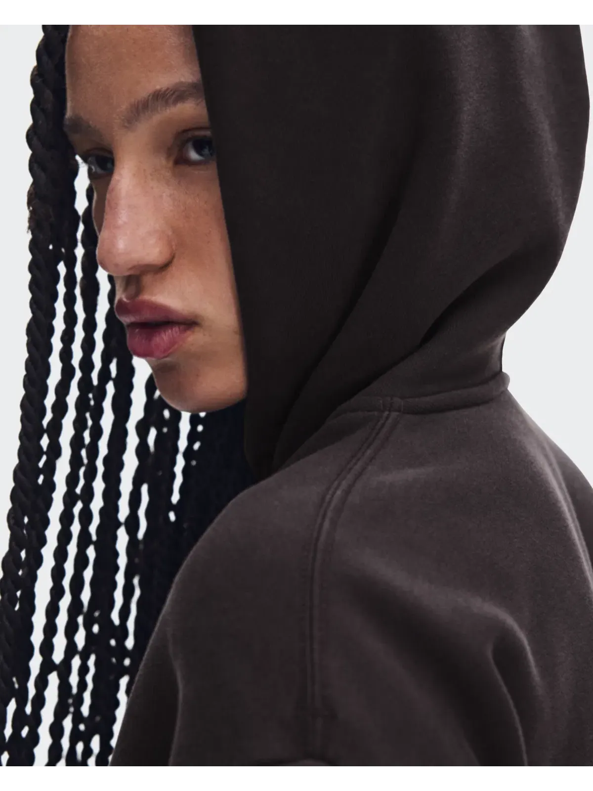 Женское худи на молнии с эффектом потертости Club Collective Full Zip Hoodie FKA On — изображение 6 из 10, эспрессо