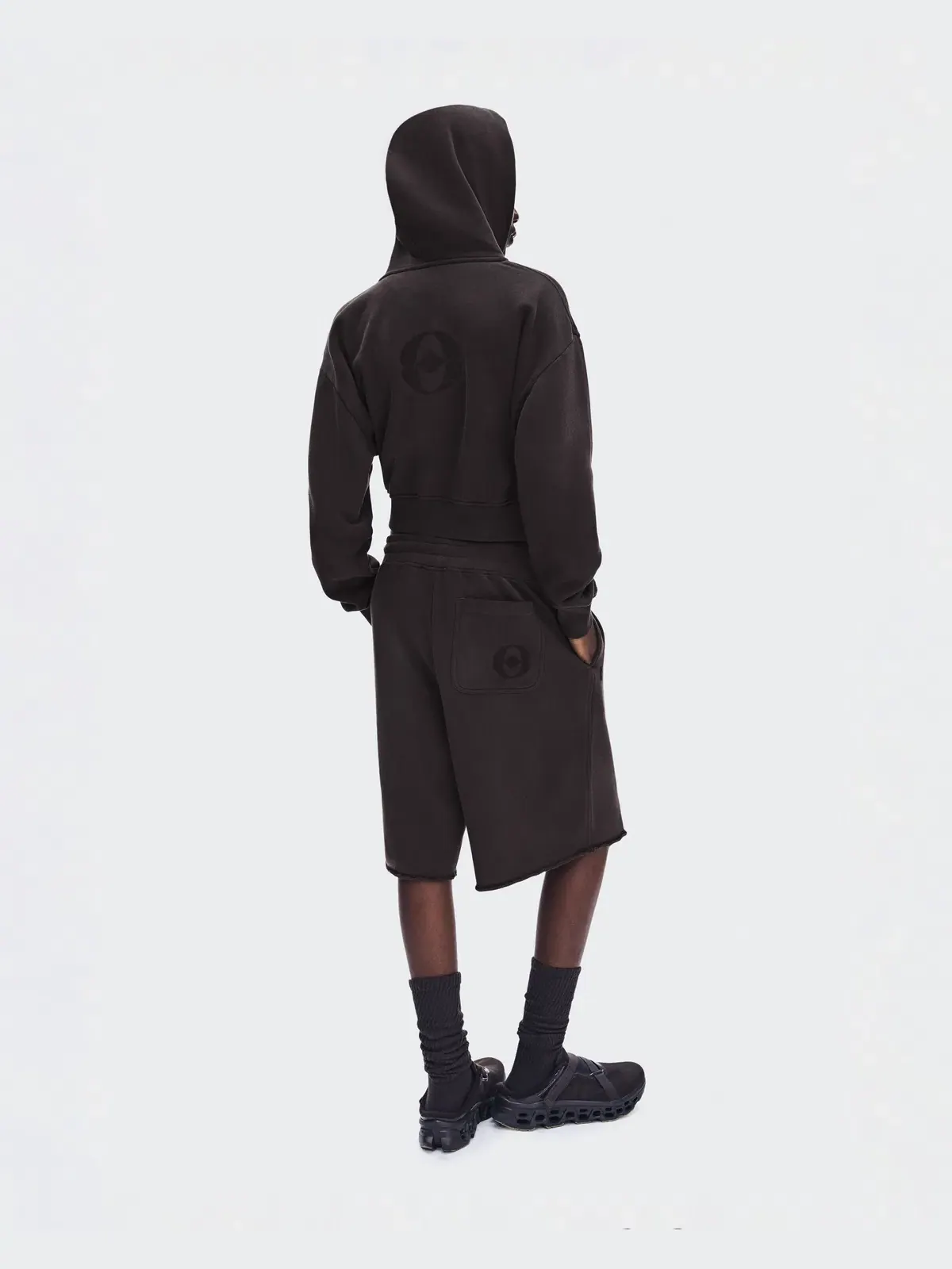 Женское худи на молнии с эффектом потертости Club Collective Full Zip Hoodie FKA On — изображение 7 из 10, эспрессо