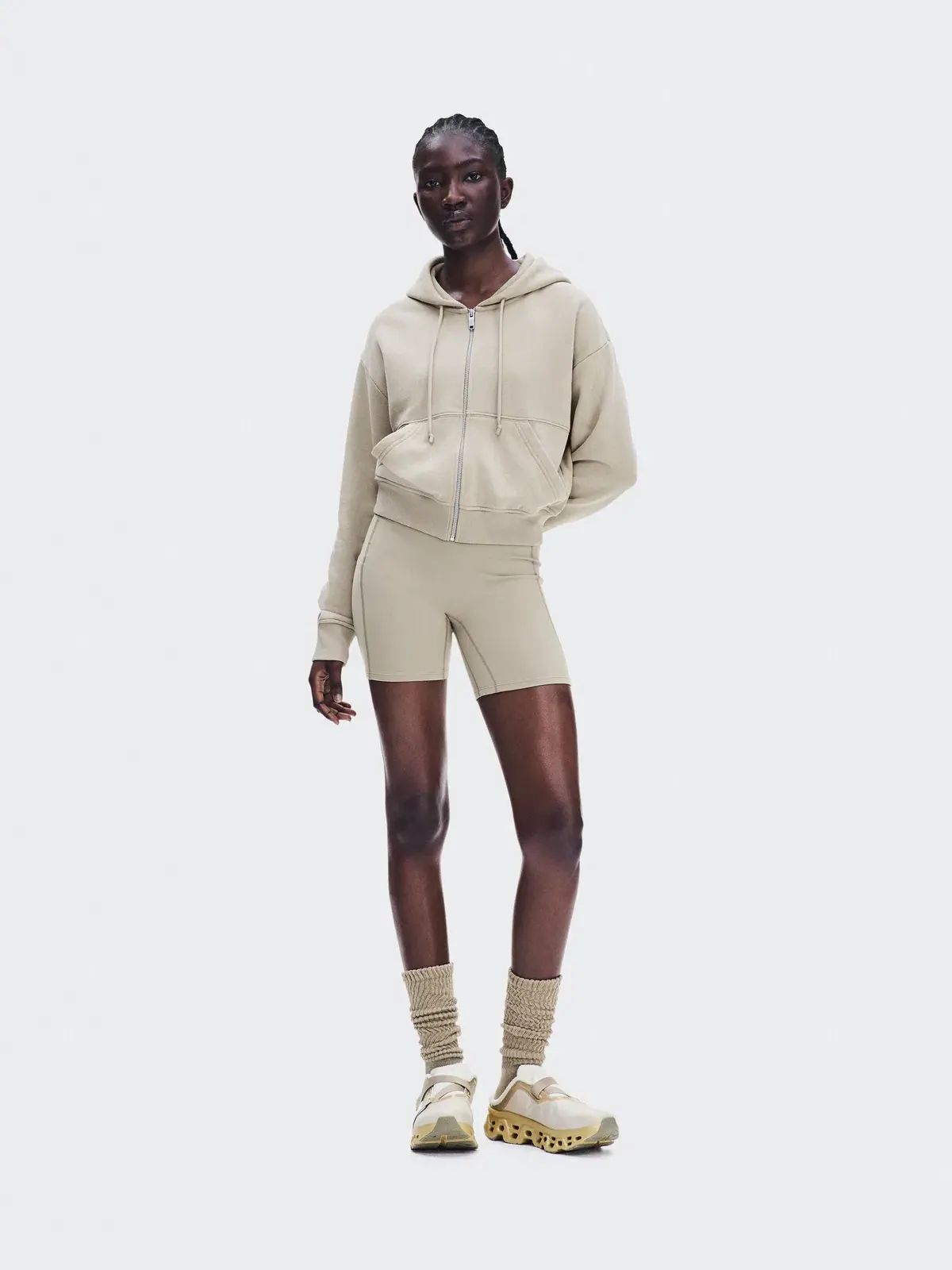 Женское худи на молнии с эффектом выцветания Club Collective Full Zip Hoodie FKA On, Lurien — изображение 2 из 8