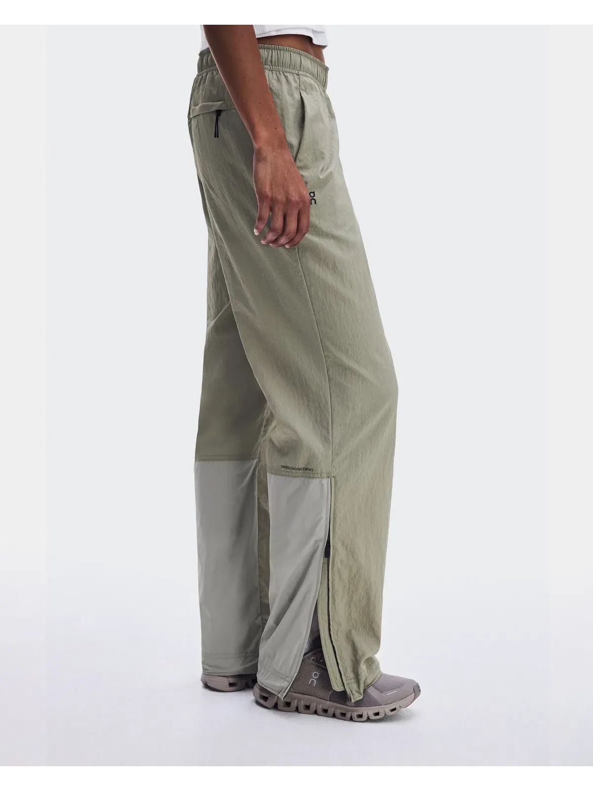 Женские спортивные брюки на резинке с регулируемым низом All-Day Track Pants On, Vetiver/Brume — изображение 3 из 9