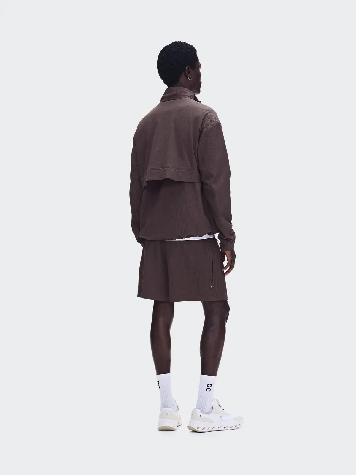 Мужская куртка с 1/2 молнией сетчатая подкладка Courtside 1/2 Zip Eaze On — изображение 4 из 10, малина