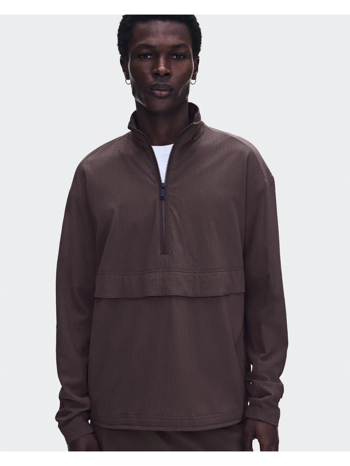 Мужская куртка с 1/2 молнией сетчатая подкладка Courtside 1/2 Zip Eaze On — изображение 5 из 10, малина