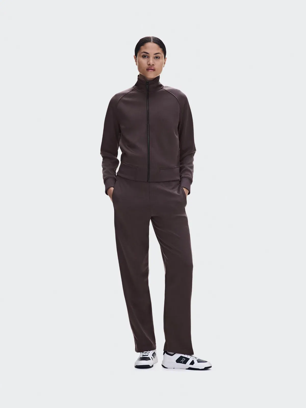 Женская куртка на молнии с высоким воротом Courtside Full-Zip On — изображение 2 из 8, малина