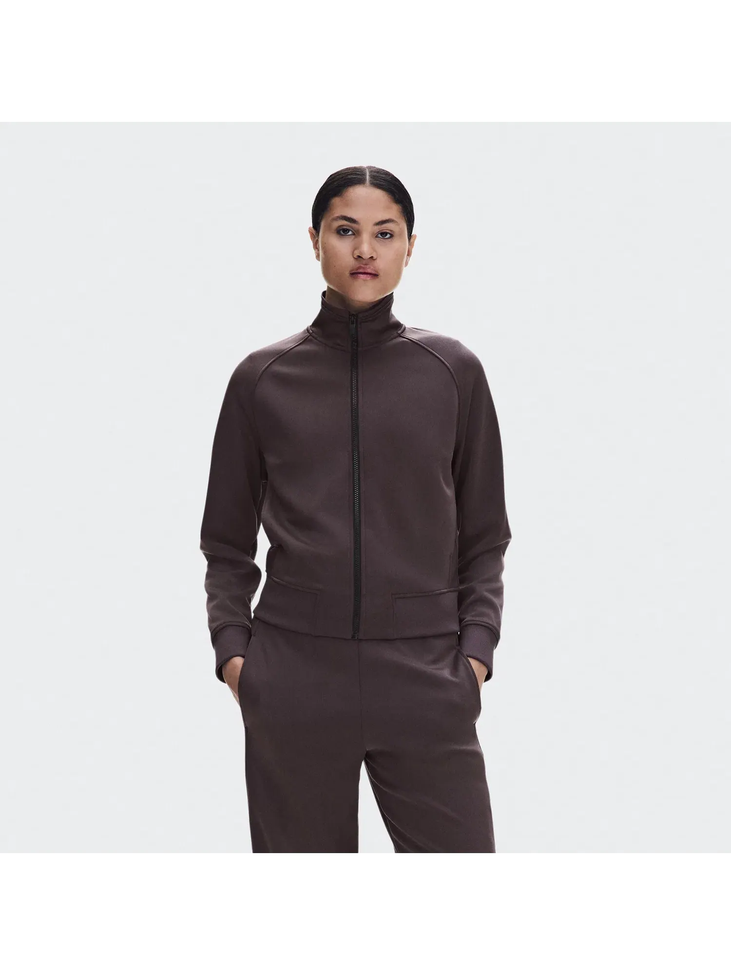 Женская куртка на молнии с высоким воротом Courtside Full-Zip On — изображение 8 из 8, малина