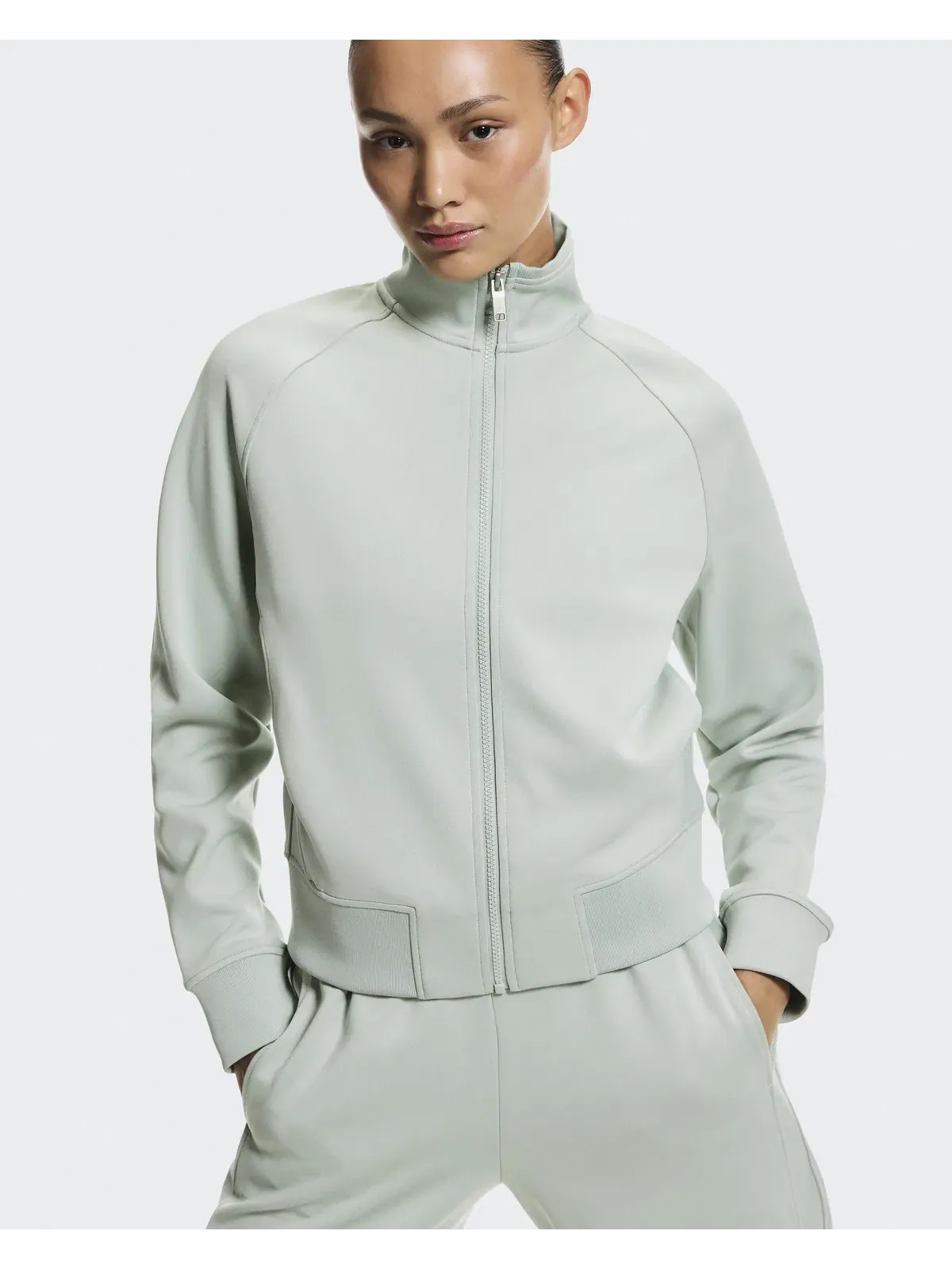 Женская куртка на молнии с высоким воротом Courtside Full-Zip On — изображение 4 из 9, минеральный