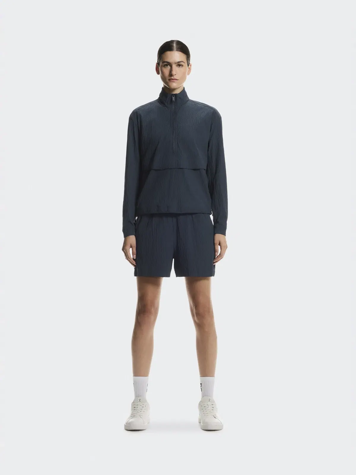 Женская ветровка с текстурной тканью Courtside 1/2 Zip Eaze On — изображение 2 из 10, синий