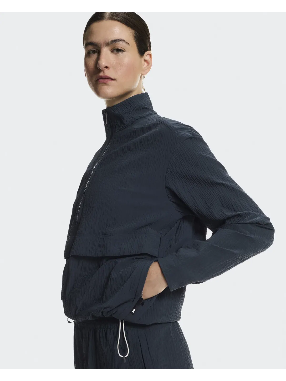 Женская ветровка с текстурной тканью Courtside 1/2 Zip Eaze On — изображение 5 из 10, синий