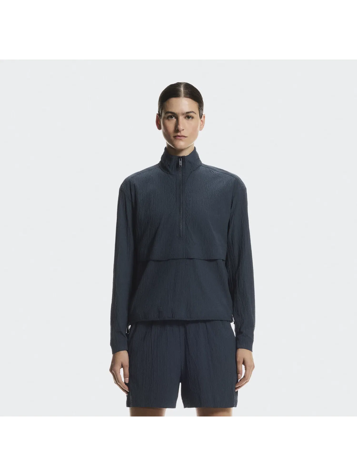 Женская ветровка с текстурной тканью Courtside 1/2 Zip Eaze On — изображение 10 из 10, синий