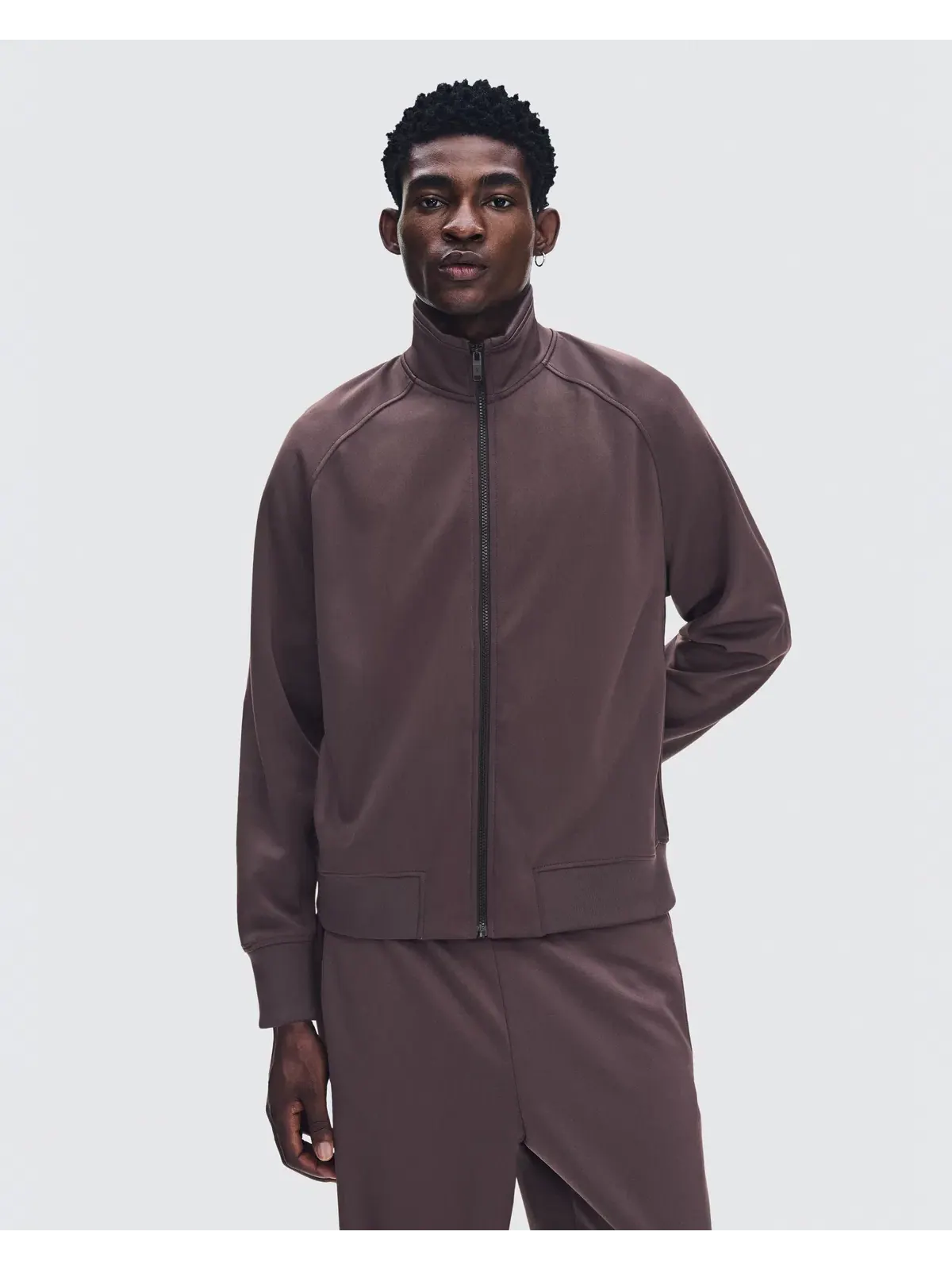 Мужская куртка на молнии с высоким воротом Courtside Full-Zip On — изображение 3 из 9, малина
