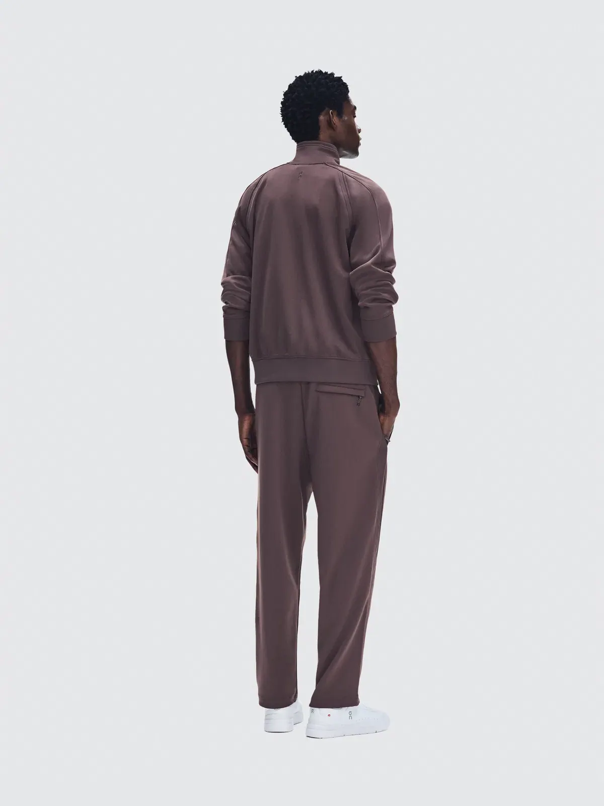 Мужская куртка на молнии с высоким воротом Courtside Full-Zip On — изображение 4 из 9, малина