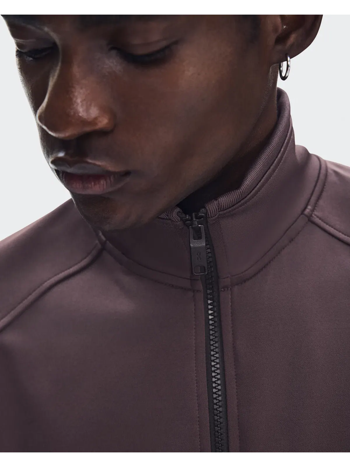 Мужская куртка на молнии с высоким воротом Courtside Full-Zip On — изображение 5 из 9, малина