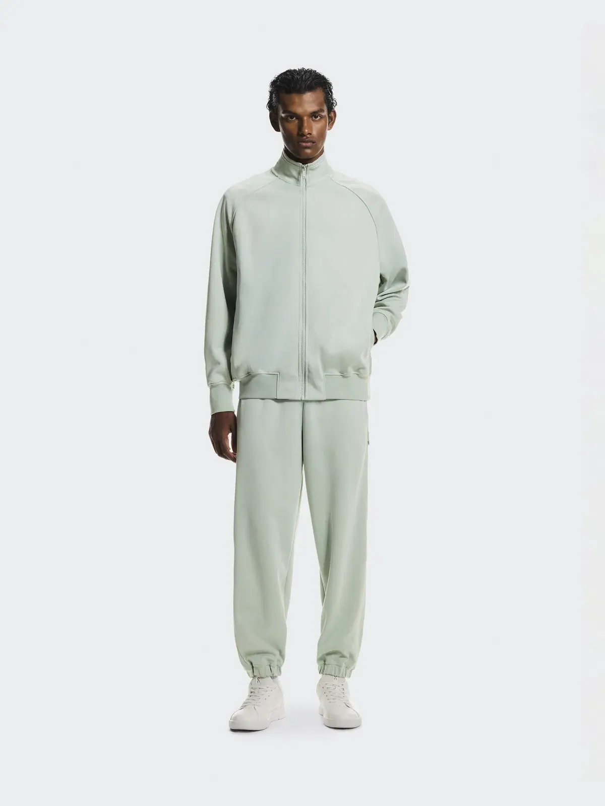Мужская куртка на молнии с высоким воротом Courtside Full-Zip On — изображение 2 из 10, минеральный