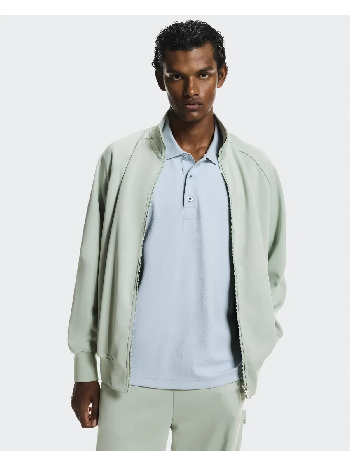 Мужская куртка на молнии с высоким воротом Courtside Full-Zip On — изображение 9 из 10, минеральный