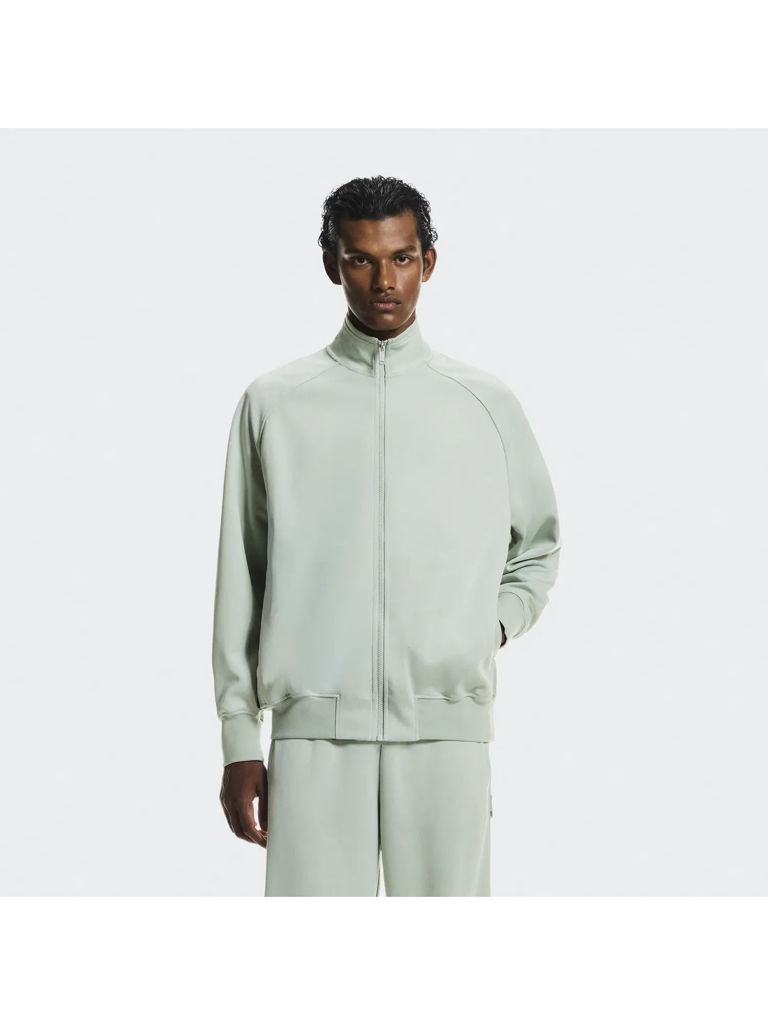Мужская куртка на молнии с высоким воротом Courtside Full-Zip On — изображение 10 из 10, минеральный