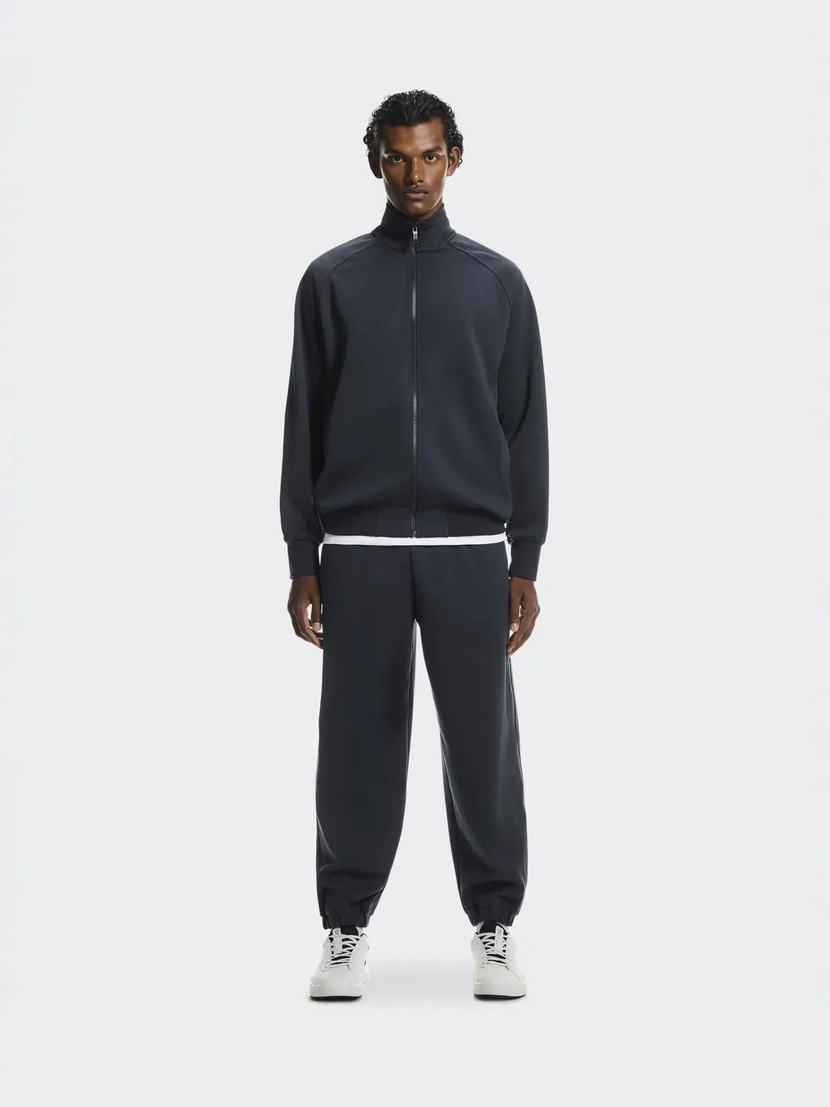 Мужская куртка на молнии с высоким воротом Courtside Full-Zip On — изображение 2 из 9, синий