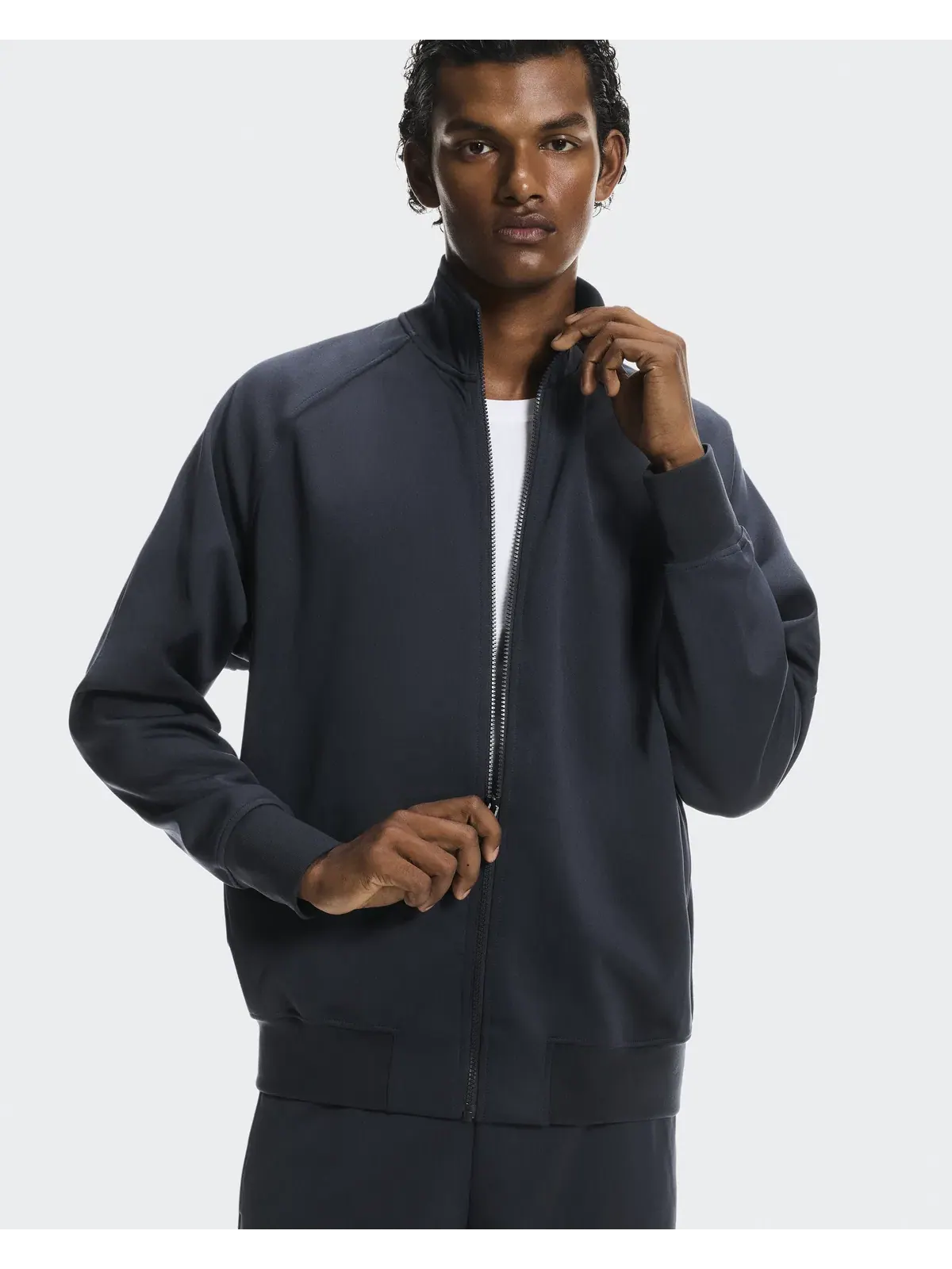 Мужская куртка на молнии с высоким воротом Courtside Full-Zip On — изображение 7 из 9, синий