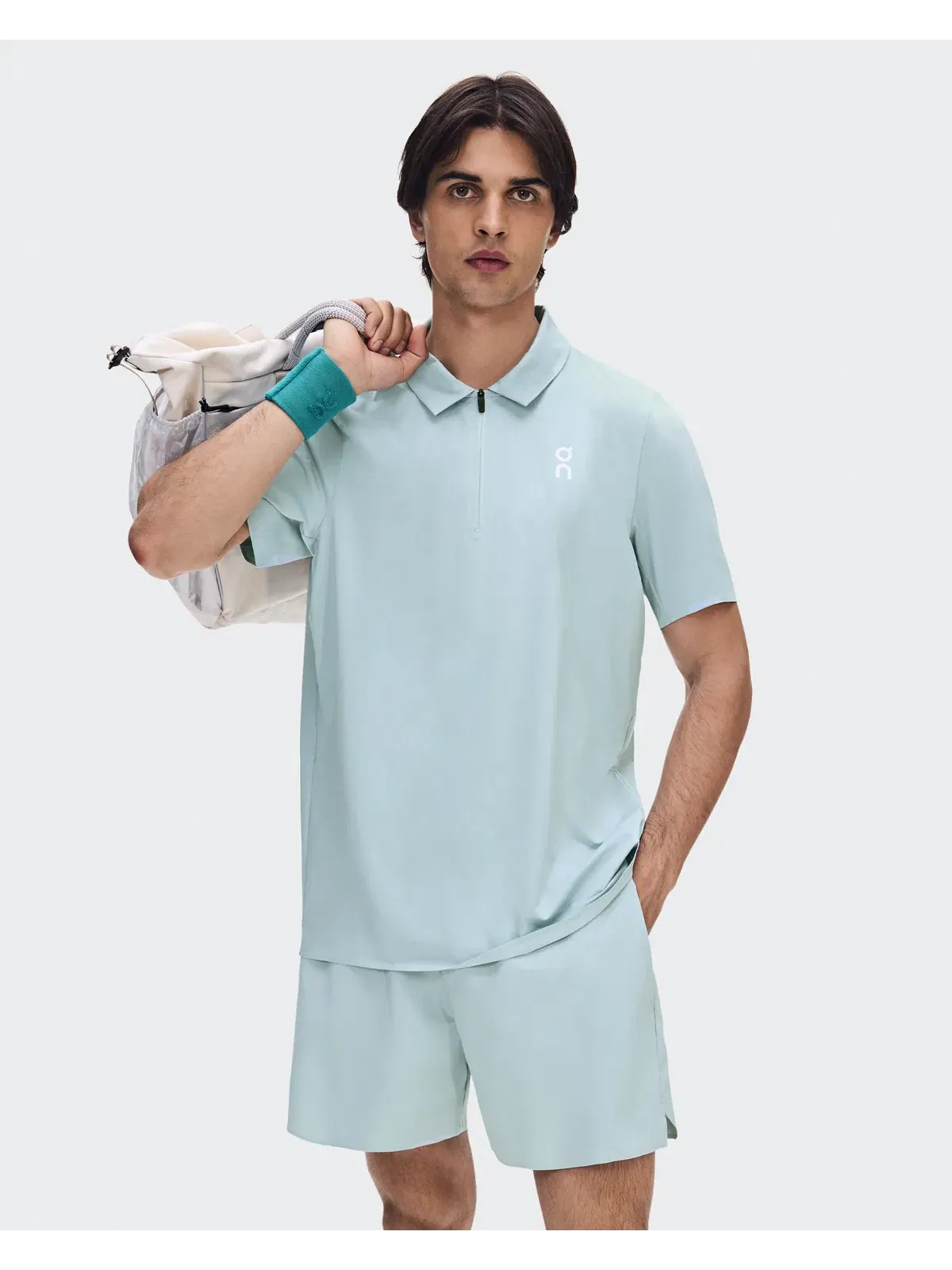 Мужское поло для тенниса с коротким рукавом Court Polo On, Brook — изображение 3 из 8, бледно-мятный
