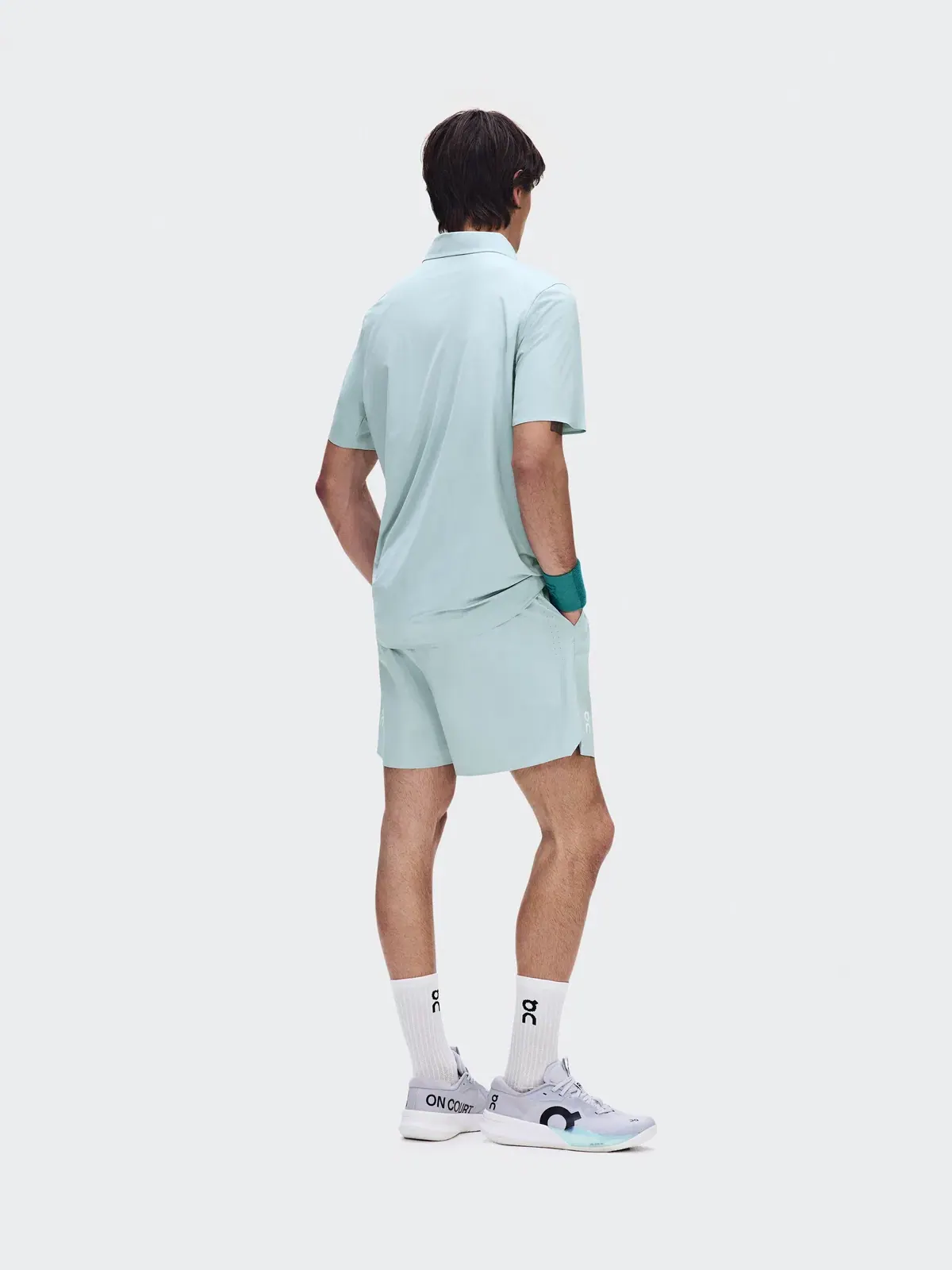 Мужское поло для тенниса с коротким рукавом Court Polo On, Brook — изображение 4 из 8, бледно-мятный