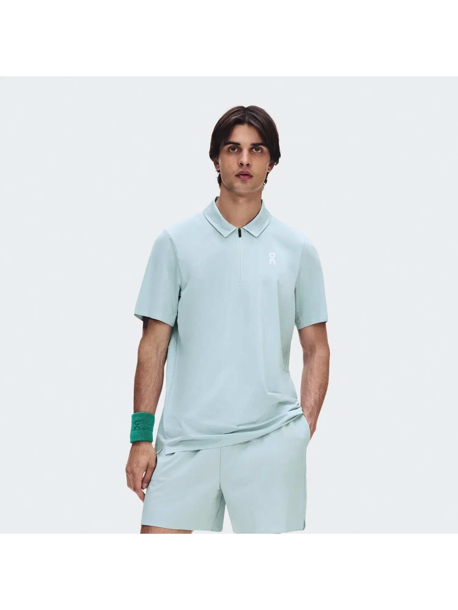 Мужское поло для тенниса с коротким рукавом Court Polo On, Brook — изображение 8 из 8, бледно-мятный