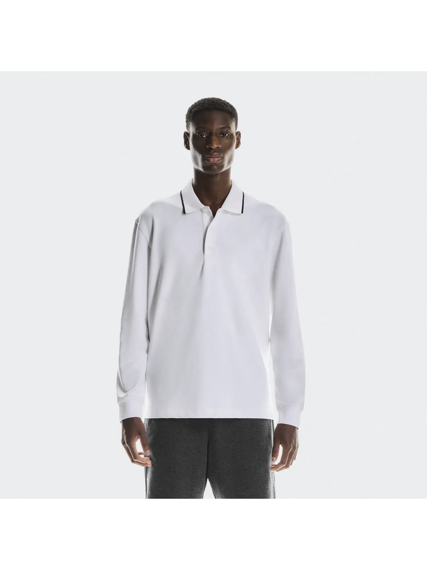 Мужское поло с длинным рукавом с принтом On Courtside Long-T Polo — изображение 7 из 7, белый