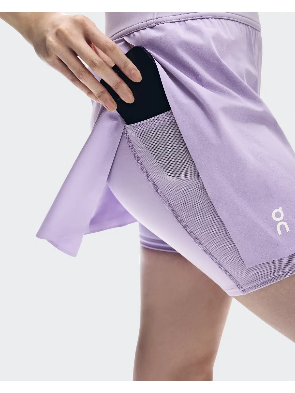 Женская теннисная юбка с боковым разрезом Court Skirt Split On, Bloom — изображение 9 из 11, светло-розовый