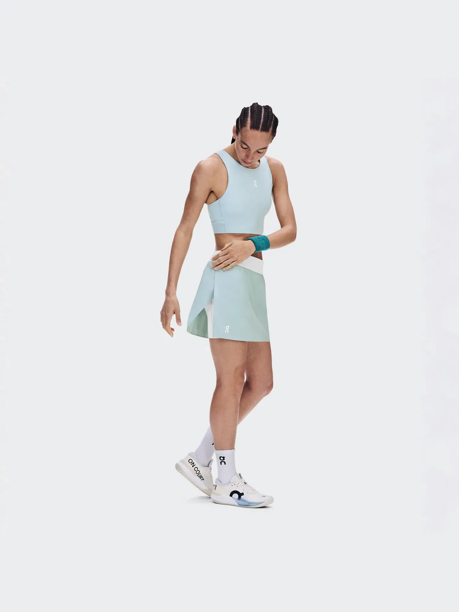 Женская теннисная юбка с боковым разрезом Court Skirt Split On Brook — изображение 8 из 8, бледно-мятный
