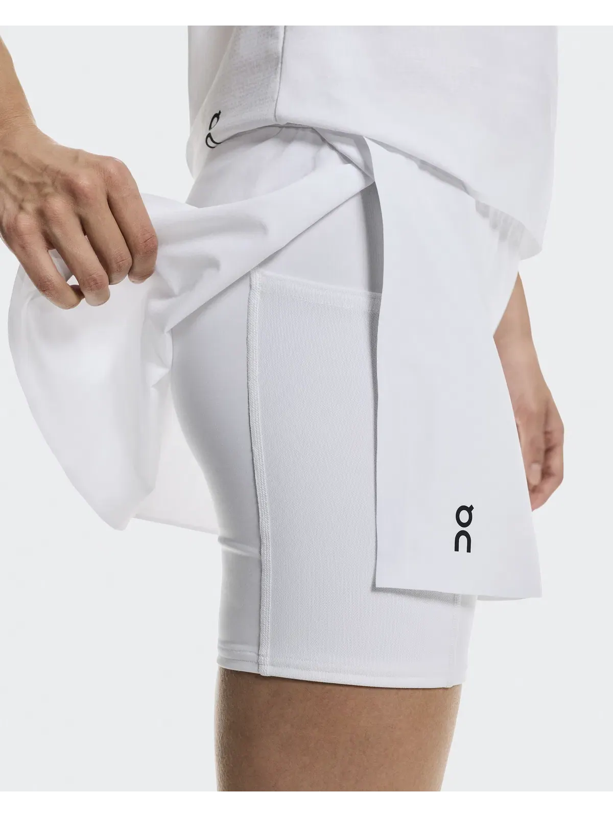 Женская теннисная юбка с боковым разрезом Court Skirt Split On — изображение 6 из 7, белый