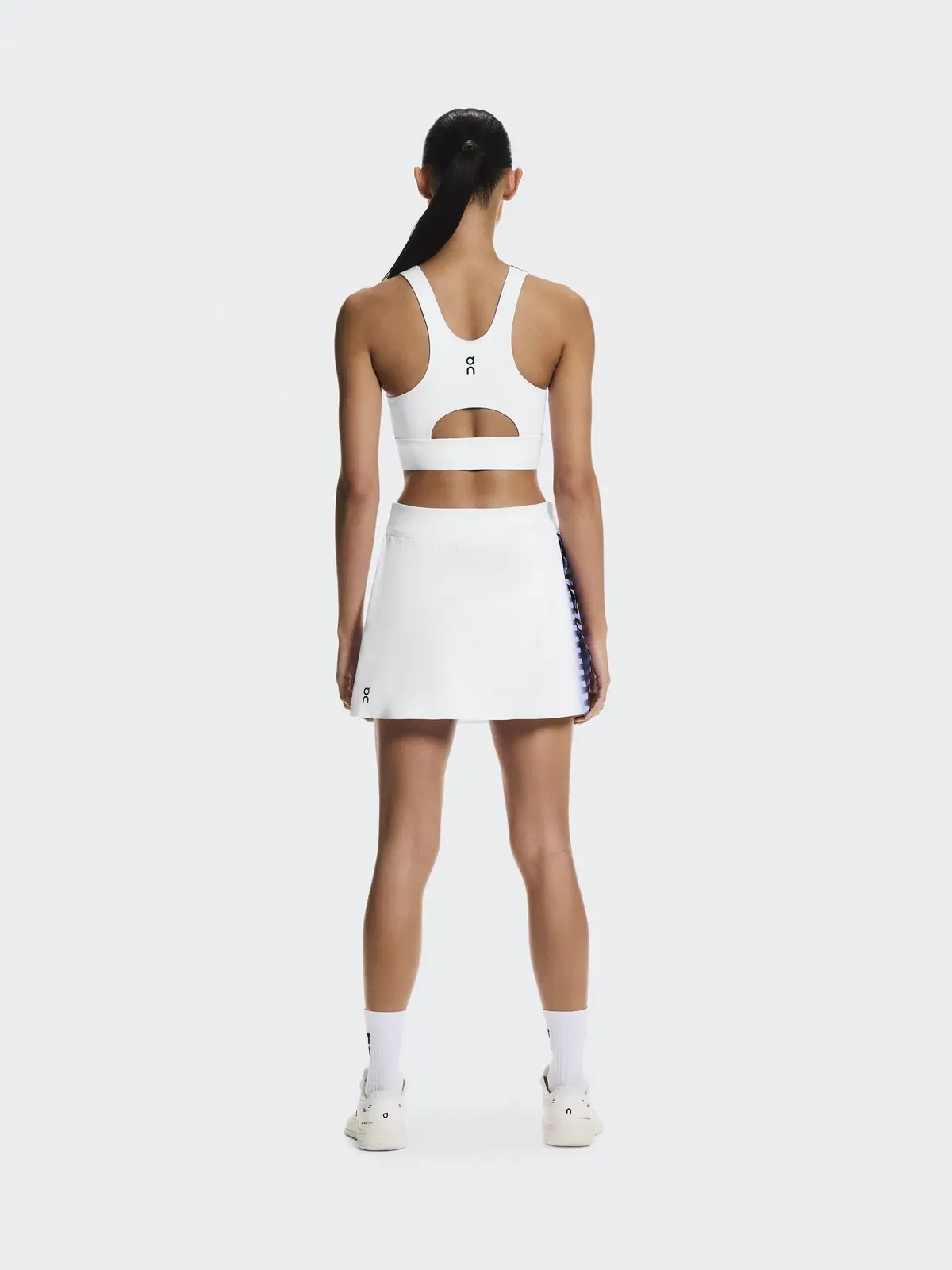Женская теннисная юбка с боковым разрезом Court Skirt Split Edge On — изображение 3 из 10, белый/черный